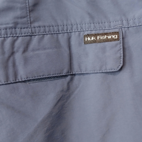 Huk Performance Fishing Blue Shorts Men's 3XL - Picture 4 of 5